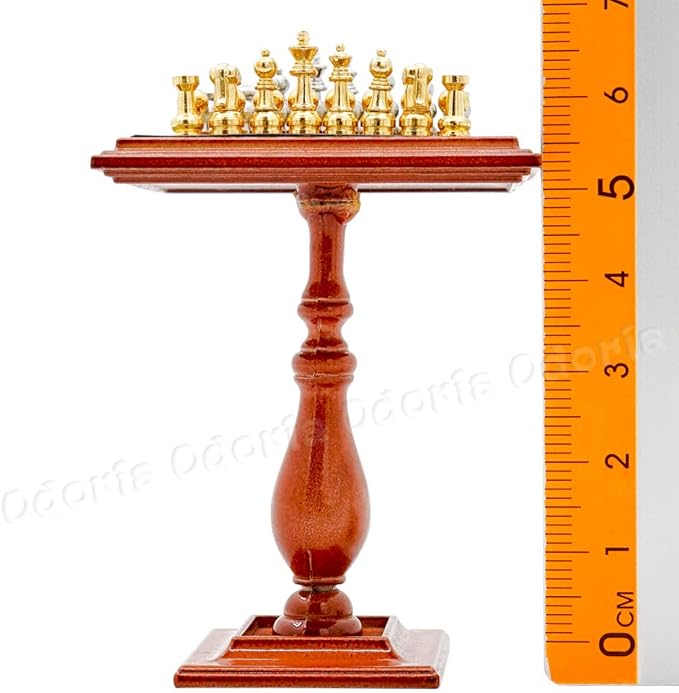 Odoria 1/12 Miniature Chess Games with Magnetic Table Dollhouse Decoration Accessories