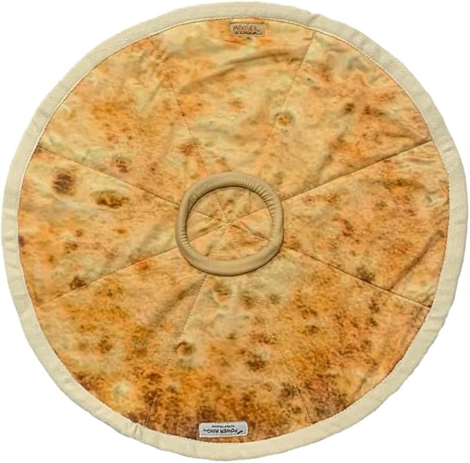 Mougee Star Flow Star - Pizza Series - 19.5" Diameter - Juggling Cloth (Creepy Pizza with Power Ring)