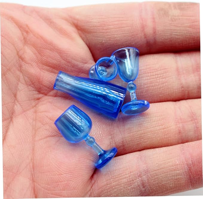ORFOFE 4pcs Miniature Wine Cups Set Realistic Tiny Drink Accessories for Dollhouse Garden Decor and DIY Crafts Safe Material Lightweight Design