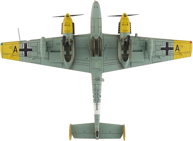 Hobby Master | 1:72 Scale Diecast Military Aircraft Replica | BF 110E-2 3U+AR, 7./ZG 26, Italy 1941 (Special Weathered Version) | Model HA1817