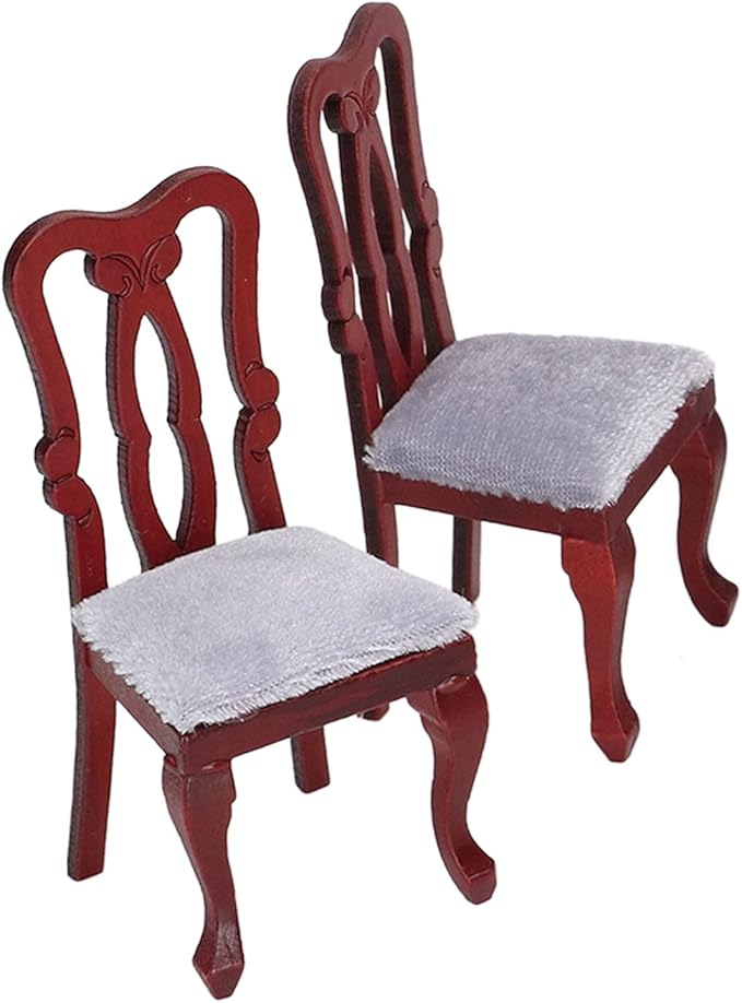 Dollhouse Dining Table Set, 1:12 Scale Dollhouse Mini Furniture Exquisite Premium Wooden Table and Chairs Toysandgames Simulation Furniture