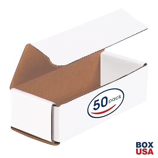 Box USA BMRX2L 6"L x 2 1/2"W x 1 3/4"H, White (Pack of 50)