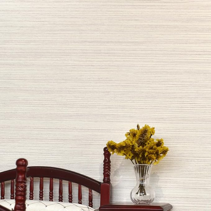 iland Miniature Dollhouse Wallpaper and Flooring 1/12 1/6 Scale (Gentle White Embossed Texture)