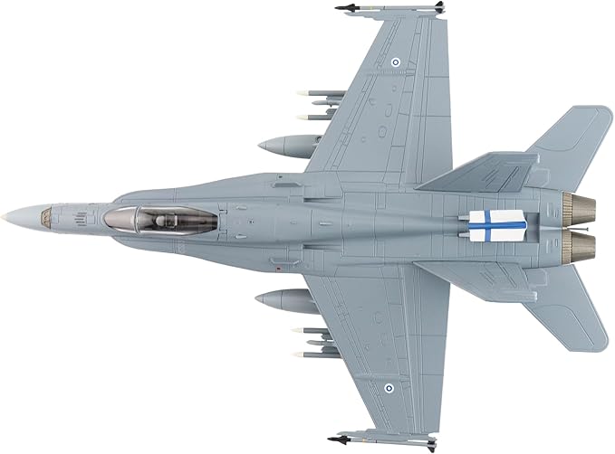 Hobby Master | 1:72 Scale Diecast Military Aircraft Replica | F:A-18C Finnish Ari Force RIAT 2023" HN-411, Finnish Air Force, RAF Fairford, July 2023 | Model HA3582