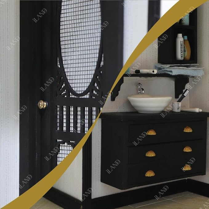 iland Miniature Dollhouse Accessories of Miniature Hinges & Dollhouse Handles & Hardware 20 Kinds Over 700 pcs