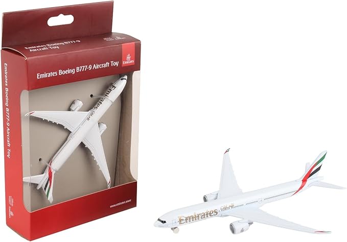 Daron Toy Airplane – Emirates 777x – Die-Cast Metal Model Airplane Toy with Plastic Parts for Kids Ages 3+