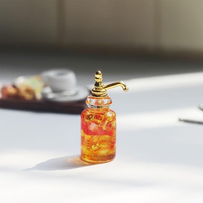 Miniature Beverage Bottles (2pcs): 1/12 Scale Glass Drink Bottles for Dollhouse Decor (Non-Edible)