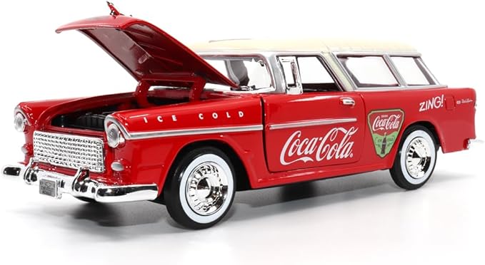 Motor city classics | Coca-Cola 1955 Chevy Nomad 1:24 Scale Model Diecast Collectible 424057