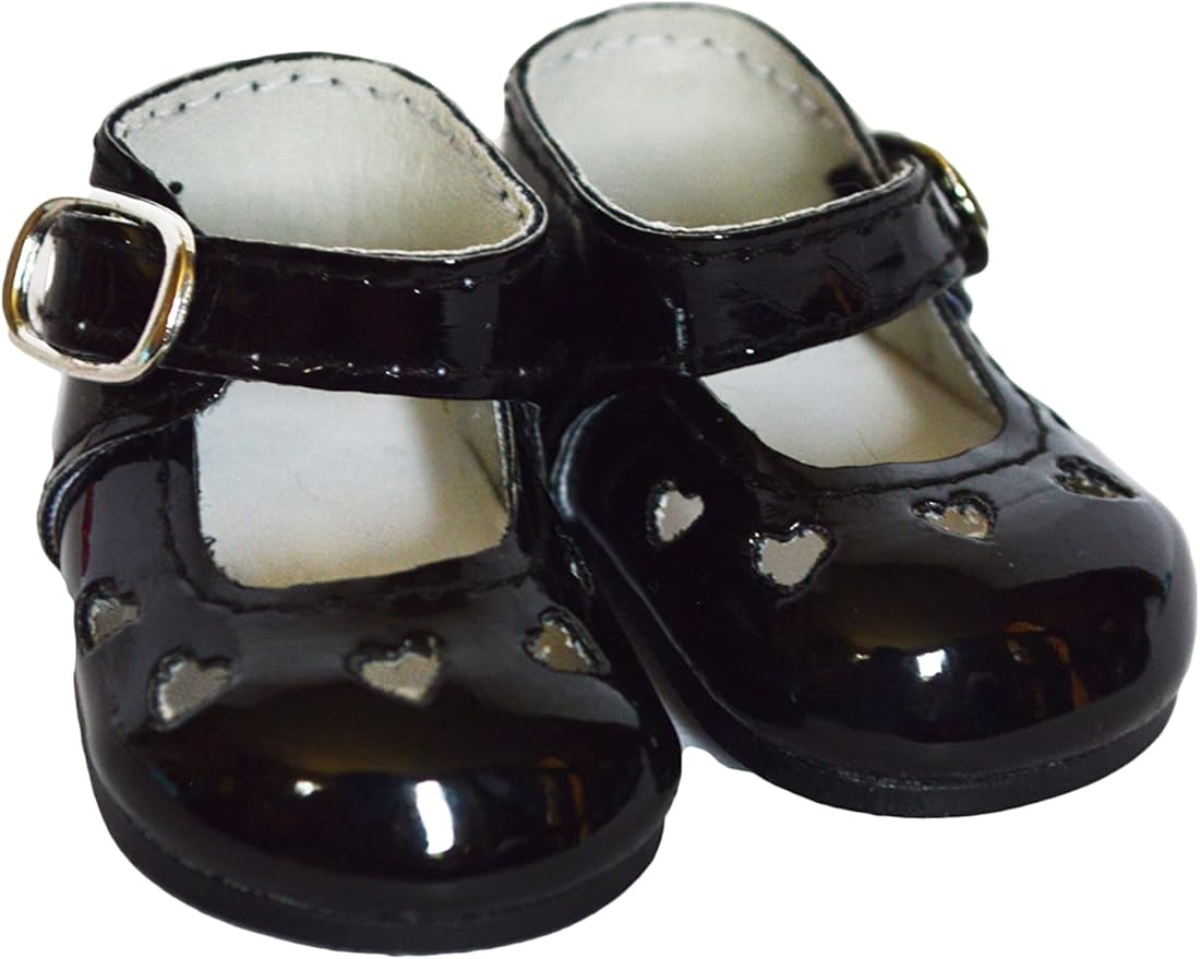 14 Inch Doll Shoes- Black Mary Janes Shoes- Fits 14 Inch Fashion Dolls