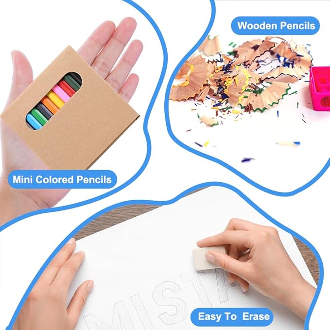300 Count Colored Pencils Bulk, 25 Pack Colored Pencils in 12 Colors, 3.5 Inch Mini Drawing Pencils Set, Pre-sharpened Coloring Pencils for Kids, Ideal Back to School Supplies & Classroom Prizes