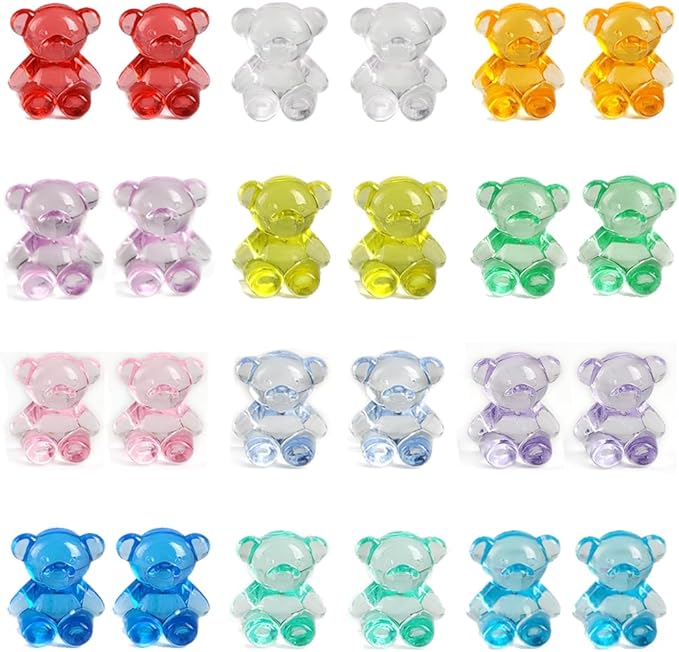 200 Pcs Acrylic Sensory Bin Filler Plastic Bears Figurines Tiny Resin Animals to Hide Bulk,Birthday Party Favors,Cute Table Decors,Art Crafts,10 Colors