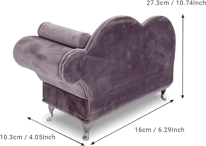 Yikko 1/6 Sofa Cushions for Dollhouse Living Room or Bedroom Decor, 12inch Dolls Accessories, Furniture for Blythe-Doll, Gift for Women Jewelry Box(A20-YC05)