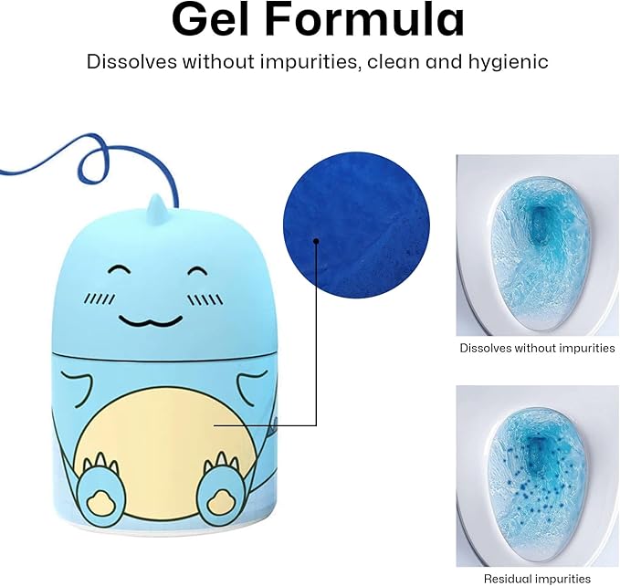 MOGOXION Toilet Bowl Cleaners Automatic Toilet Cleaner for Inside the Bowl Bathroom Toilet Tank Cleaner Dinosaur Shape Design Household with Rope Toulet Cleaning Supplies - Blue Ocean Scent