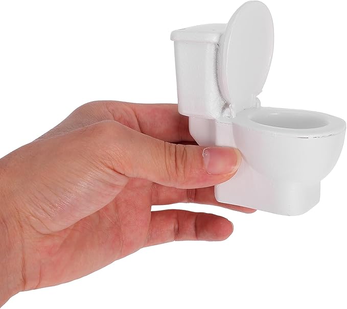 VOSAREA Miniature Commode Model Toy Dollhosue Bathroom Furniture Funny Toilet Decor Doll Accessories