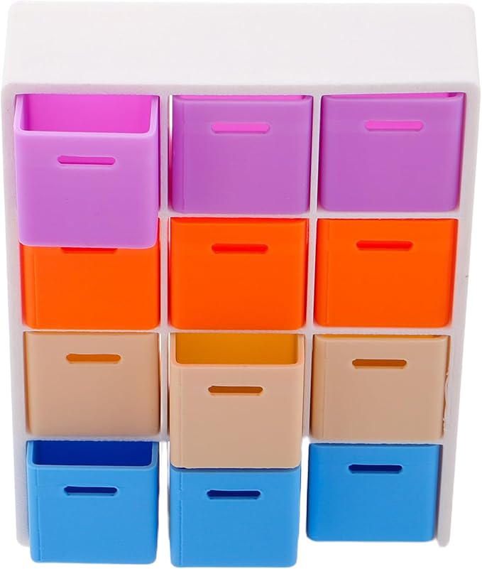 BESTonZON 1 12 Miniature Dollhouse Storage Shelf Plastic Organizer Diy Combination for Dollhouse Miniatures and Accessories Display
