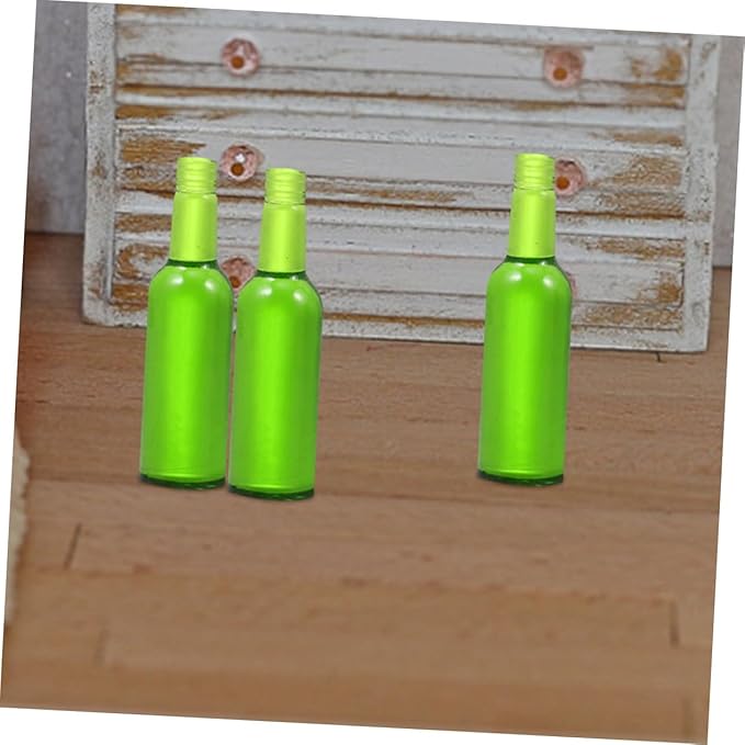 FUNNETOYU 24Pcs Miniature Beer Wine Bottles for Doll House Realistic Model Accessories for Dollhouse Decoration Playtime Fun