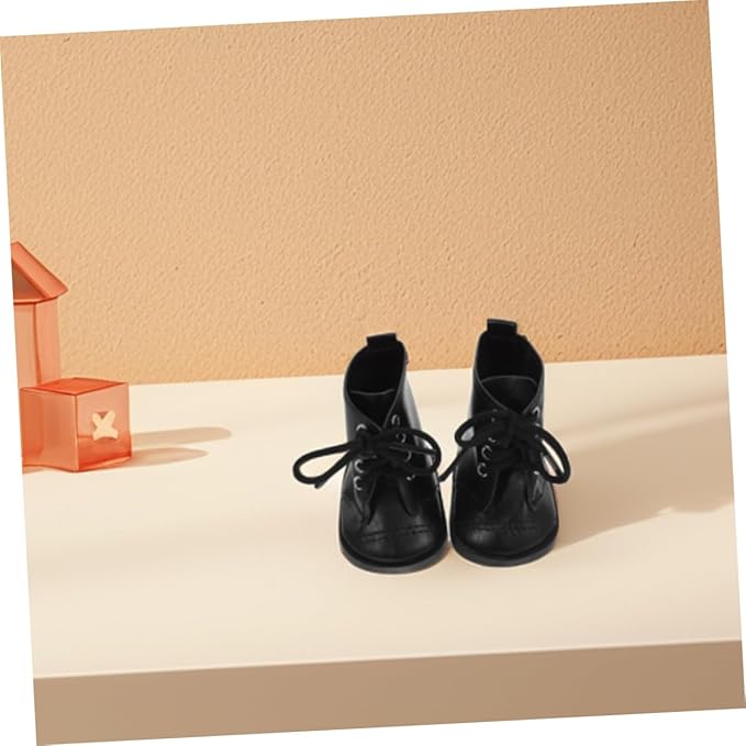 HANABASS 2 Pairs 18 Inch Doll High Top Boots Shoes Girls Pu Leather Fashion Clothing Accessories for Dollhouse Dress up Play