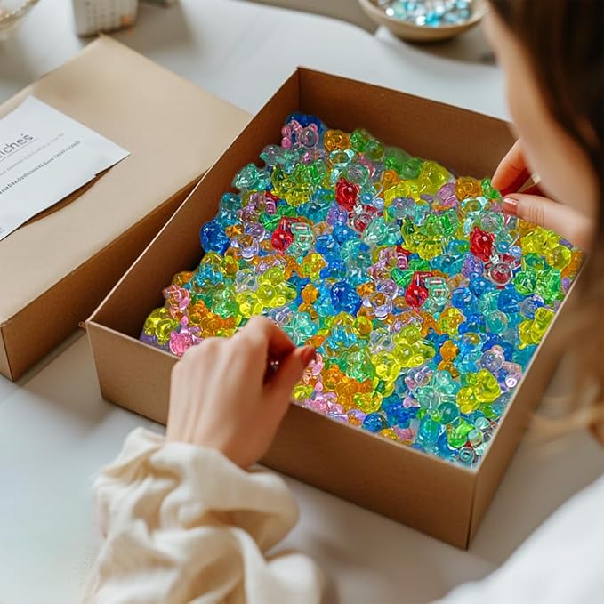 200 Pcs Acrylic Sensory Bin Filler Plastic Bears Figurines Tiny Resin Animals to Hide Bulk,Birthday Party Favors,Cute Table Decors,Art Crafts,10 Colors