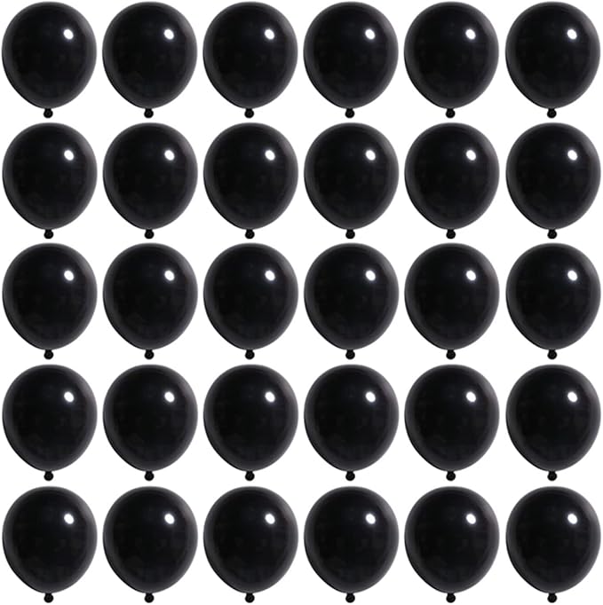 5 inch Black Party Balloons, 100 pcs Mini Thick Latex Balloons for Birthday Wedding Baby Shower Decorations(Black)