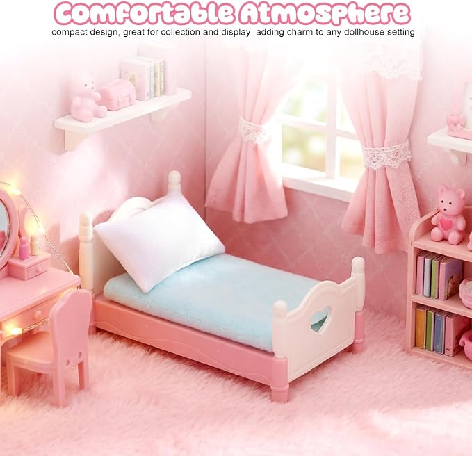 1:12 Scale Miniature Dollhouse Pillows Cozy Tiny Sofa Cushion Models Soft Cloth White Decorative Pillows for DIY Projects Mini Furniture and Home Decor Accessories (6pcs)