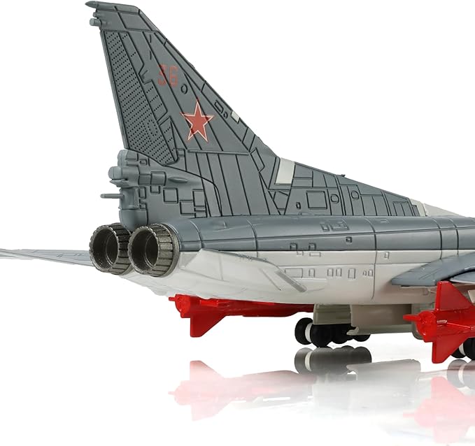 1/144 Tupolev Tu-22M Backfire Heavy Bomber Aircraft Model Russia Bomber Aircraft Model Metal Diecast Plane with Display Stand Collection Gift for Adults