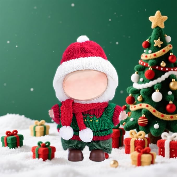 17cm Doll Christmas Clothes(NO Doll), Cute Dolls Outfit Accessories, Small Kawaii Clothes Set for Dolls, for Women and Girls(Style 4)