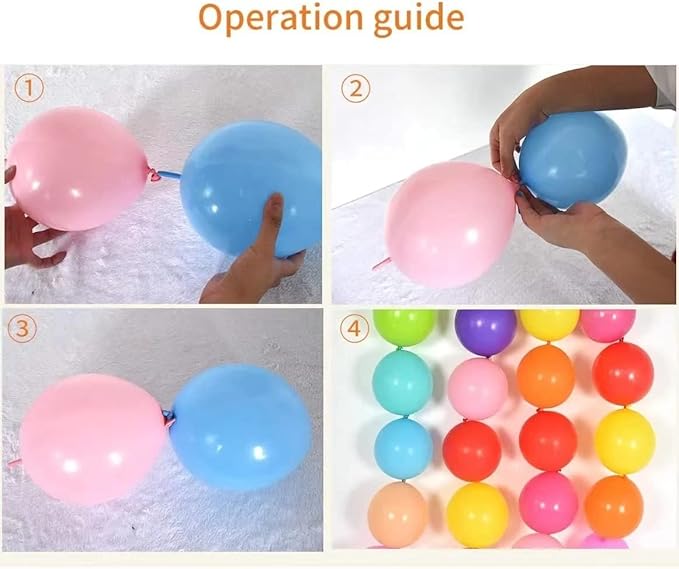 ADIDO EVA Link Balloons Dark Red 10 Inch Latex Quick Linkale Balloon 80 Pcs for Birthday, Halloween, Christmas, Party Festival Decorations