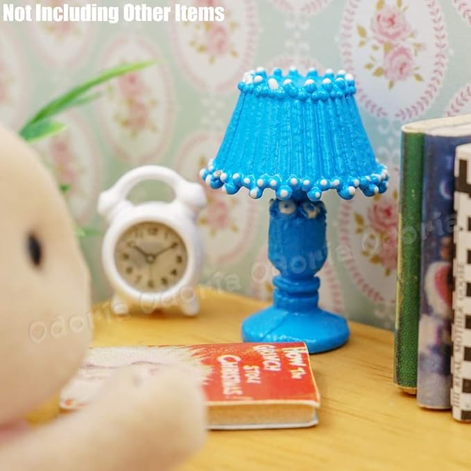 Odoria 1/12 Miniature Lamp Dollhouse Decoration Accessories, Blue