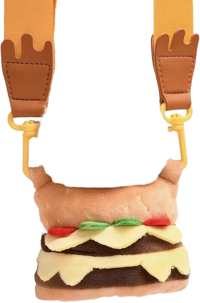 2026 New Adorable One-Piece Hamburger Clothes for 17cm Dolls, Outfits for Clothes Set, Cute Dolls Keychain Accessories (Doll Not Included)