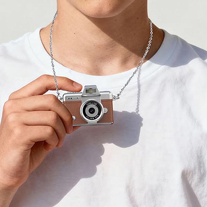 Flip Screen Mini Keychain Camera with Flash, 1080P 2MP Y2K Pocket with 32GB Card, Flip Selfie Camera with LED Flash for Vlogging, Rose Gold Small with Reversible LCD & Light
