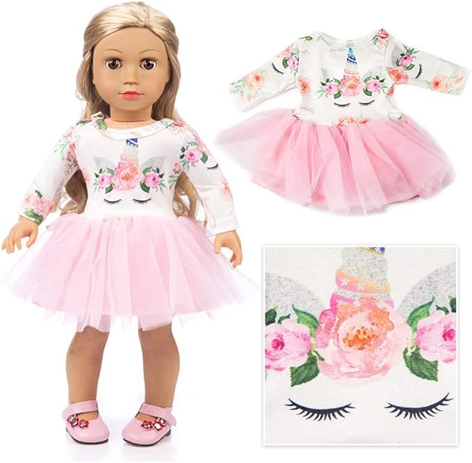 ZQDOLL 19 pcs American Doll Clothes Gift for 18 inch Doll Clothes and Accessories, Including 10 Complete Sets of Clothing