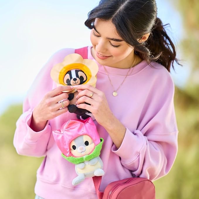 Disney Store Official Mini Mix-Its Plushies – Thumper - Cute Stuffed Animals - Mix & Match Detachable Hats - Hook and Loop Strap - Plush Toys for Kids and Collectors, 7 Inch