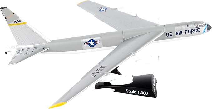 Daron Worldwide Trading Postage Stamp USAF B-52 Stratofortress 1/300 Silve Airplane Model,unisex-children