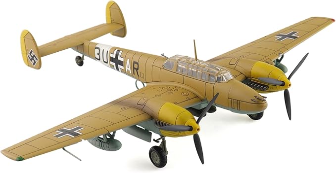 Hobby Master | 1:72 Scale Diecast Military Aircraft Replica | BF 110E-2 3U+AR, 7./ZG 26, Italy 1941 (Special Weathered Version) | Model HA1817
