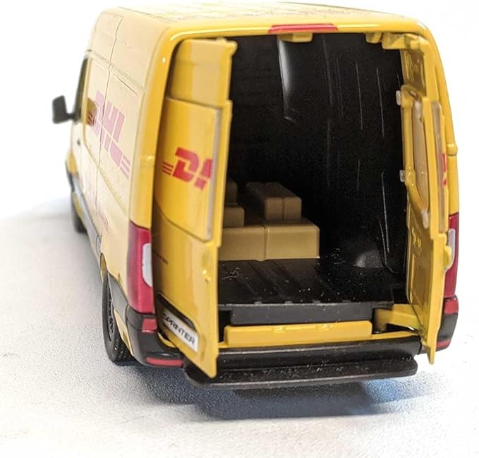 KiNSMART - Mercedes-Benz Sprinter UPS Edition Cargo Van 1:48 O Scale 5" Die Cast Metal Model Toy Van, Pull-Back Action (DHL)