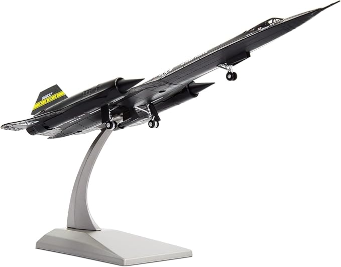 Lose Fun Park 1：144 SR 71 Blackbird Plane Model Diecast Military Fighter Attack Airplane Models Aircraft with Stand