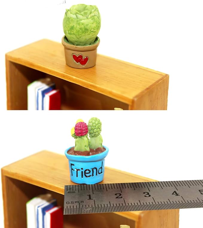 Dollhouse Decoration Plant Pots Miniature Green Potted Bonsai Models Decor,1:12 Miniature Plant