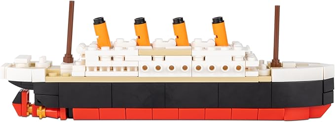 Brick Loot Titanic Building Set – 217-Piece Lego Compatible Ship Model Kit, DIY Mini Bricks 3D Puzzle STEM Toy for Adults & Kids, Collectible Display Gift (Medium)
