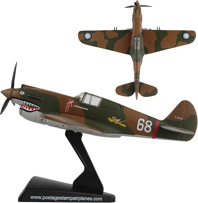 Daron Worldwide Trading P-40 Warhawk Hell's Angels 1:90 Vehicle, Brown , Black, Medium