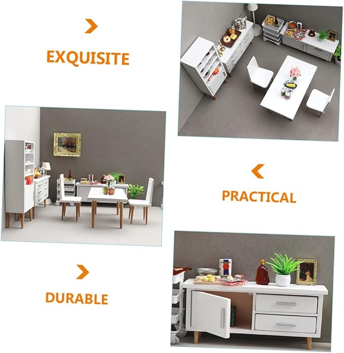 IMIKEYA 1set Miniature Wooden Dollhouse Furniture Decorative Accessories for Mini House Scenes for Craft Projects and Miniature Life Displays