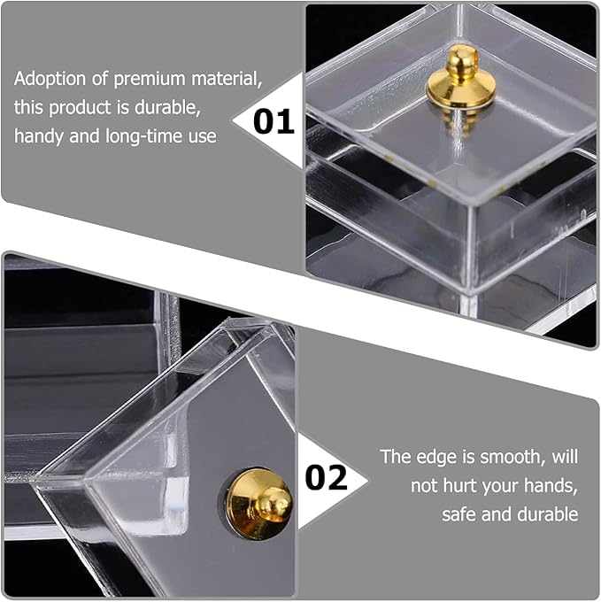 ARTIBETTER 10pcs Mini Candy Dessert Clear Box Dollhouse Candy Display Box 1:12 Scale Dollhouse Food Treat Display Holder Miniature Art Craft - 1in