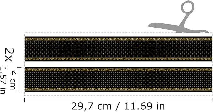 Self-Adhesive Carpet with Real Textile Structure for Dollhouses Scale 1:12 (Gold Brocade)