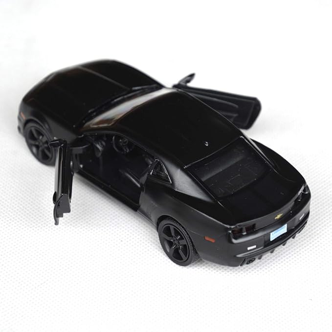Tianmei 1:32 Scale Supercar Styling Alloy Die-Cast Car Model Collection Decoration Ornaments, Kids Play Vehicle Toys with Pull Back Action and Open Doors (Camaro - Black)
