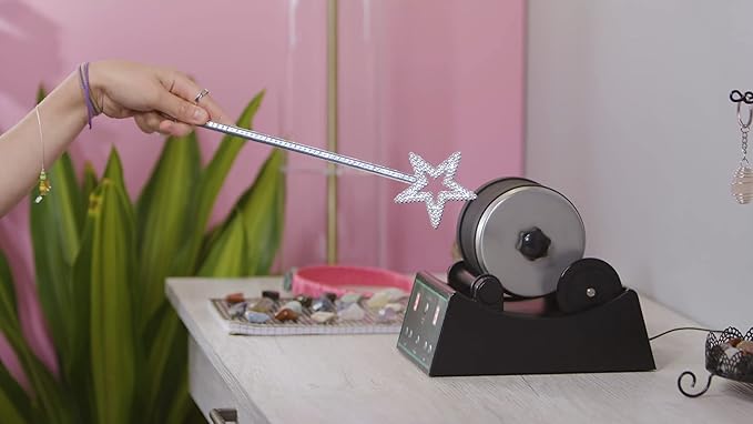 Dan&Darci Advanced Professional Rock Tumbler Kit - with Digital 9-Day Polishing Timer & 3 Speed Settings - Turn Rough Rocks into Beautiful Gems : Great Science & STEM Geology Toy for Kids All Ages