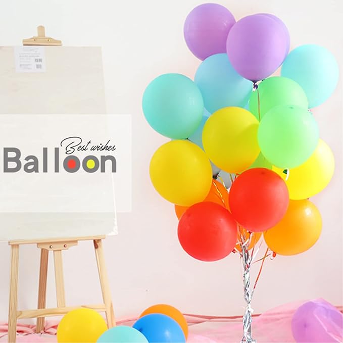 5 inch Yellow Party Balloons, 100 pcs Mini Latex Balloons for Birthday Wedding Baby Shower Decorations (Yellow)