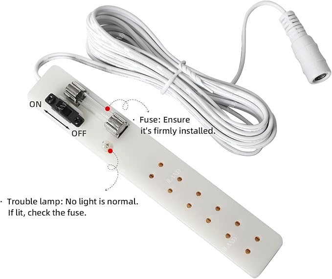 iLAND 1:12 Scale Accessories of Dollhouse Lighting Power Strip & Adapter, Mini Doll House Accessories for Miniature Lights in DIY Miniature House Kit (Mini Power Strip & Adapter)