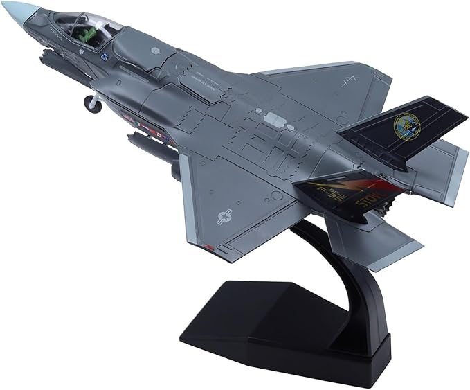 F-35B Lightning ⅡFighter Jet Model-1/72 Scale Lockheed Martin BF01 Steath Metal Aircraft Models for Collector, Aviation Enthusiast-Premium Collectiable with Display Stand