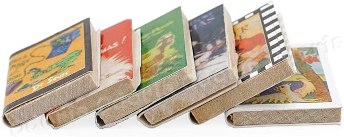 Odoria 1/12 Miniature Books 6Pcs Dollhouse Decoration Accessories