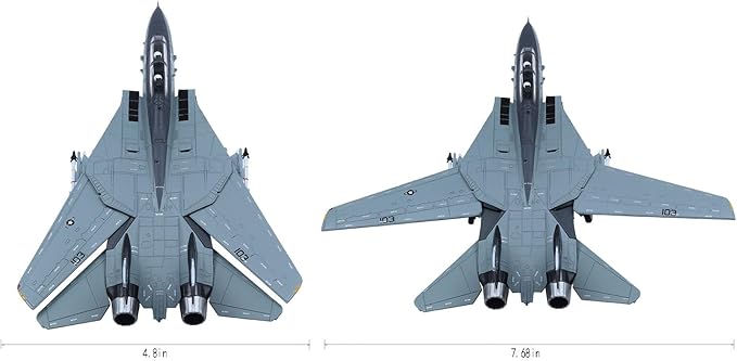 F-14 Tomcat Die-cast Airplanes-1/100 Scale Jolly Rogers Christmas Tail Metal Aircraft Model for Collector, Aviation Enthusiast-Premium Collectiable with Display Stand