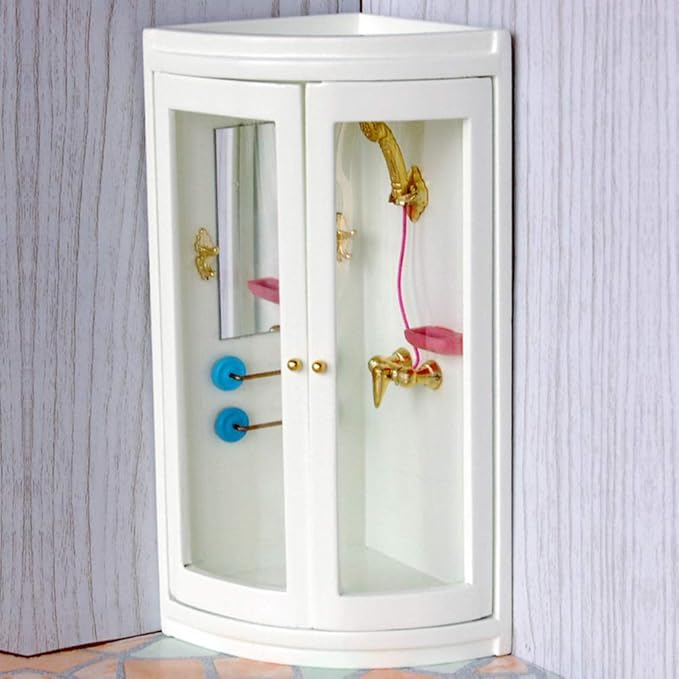 Miniature Wooden Shower Room Miniature Furniture Doll House Asseccories Doll House Furniture for Dollhouse